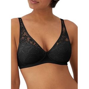 Bali Women's Breathe Wireless, Cotton Modal T-Shirt Bra, Full Coverage, Breathable, Convertible Straps, Black