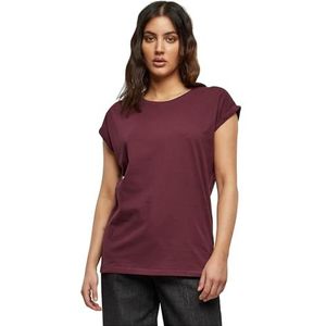 Urban Classics dames T-Shirt Ladies Extended Shoulder Tee, Redwine, XL
