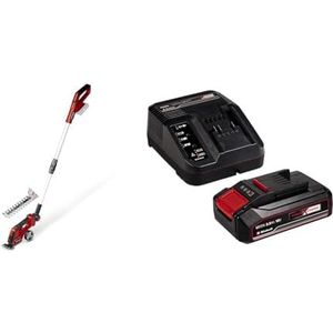 Einhell Accugras- en struikschaar GE-CG 18/100 Li T-Solo Power X-Change (18 V, struikschaarmes 200 mm, zonder accu en oplader) & Einhell Power X-Change 18V, starterkit - batterij- en opladerset
