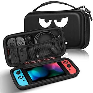 Fintie Carry Case voor Nintendo Switch - [Schokbestendig] Harde hoes Beschermhoes Draagbare reistas met 10 kaartsleuven en binnenzak voor Nintendo Switch Console Joy-Con en accessoires, Don't Touch