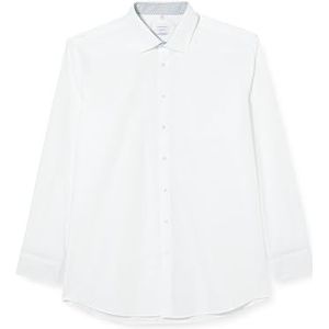 Seidensticker Heren business overhemd - regular fit - strijkvrij - Kent kraag - lange mouwen - 100% katoen, wit, 42