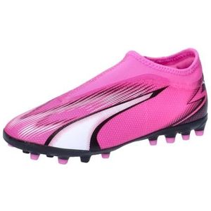 PUMA Ultra Match Ll Mg Jr voetbalschoen voor kinderen, uniseks, Poison Pink PUMA Wit PUMA Zwart, 4.5 UK