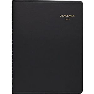 AT-A-GLANCE 2023 Weekplanner, Afsprakenboek per uur, 7"" x 8-3/4"", Medium, Zwart (7086505)