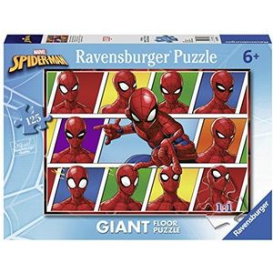 Ravensburger - Puzzle: Spiderman, Puzzle 6 Años o Más, Puzles Niños 6 Años, Rompecabezas Niños, Ravensburger Puzzle, Regalo Niño 6 Años, Puzzle Marvel, Suelo Puzzle, 125 Piezas
