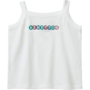 United Colors of Benetton Onderhemd voor meisjes en meisjes, Wit, 150