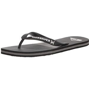 Quiksilver Molokai 3-punts teenslippers voor heren, zwart, grijs, zwart, kunst, 46,5 EU, Zwart Grijs Zwart Kunst, 46.5 EU