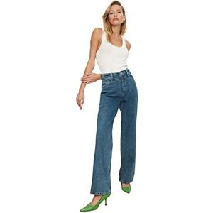 Trendyol dames jeans, Donkerblauw, 40