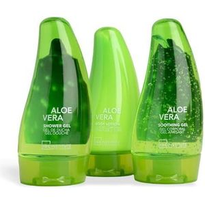 IDC Institute - Aloe Vera Gift Set - Body Gel - Douchegel 80 ml - Bodylotion 80 ml - Kalmerende Gel 270 ml