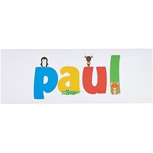 Little Helper PAUL2159-15DE canvasdruk gepersonaliseerd met jongensnaam, Paul, medium, 21 x 59 x 4 cm