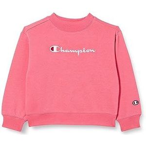 Champion Legacy American Classics G-Ultralight Powerblend Fleece Boxy Crewneck Sweatshirt voor meisjes en meisjes, Neon Roze, 9-10 jaar