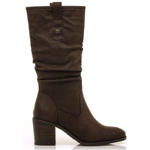 Mustang - 59357 Miriana - Knielaarzen - Zwart - Stof - Ritssluiting - Casual