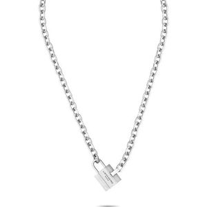 Liebeskind Berlin LJ-1626-N-45 Halsketting van roestvrij staal in zilver, 45 cm, Roestvrij staal, Geen edelsteen