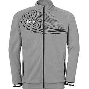 Kempa Herren Wave 26 Poly sport-voetbaltrainingssweatshirt voor jongens, sweatjack, grijs (donkergrijs/antraciet), XXX-Large