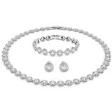 Swarovski Angelic set, Ronde slijpvorm, Wit, Rodium toplaag