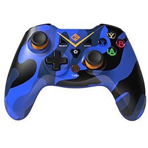 Cosmic Byte C3070W Nebula 2.4G Draadloze Gamepad voor PC/PS3 Camo Blauw