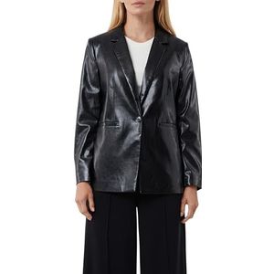 comma - Indoor-Blazer - Imitatieleer - Relaxed Fit