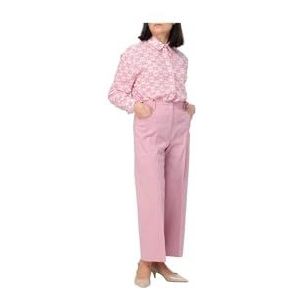 Pinko PROTESILAO broek linnen stretch, N98_orchideeënrook, 46 NL