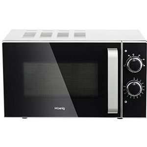 H.Koenig Compact Magnetron VIO4, Design, 20L, Krachtig, 700W, 24,5cm Draaiplateau, Multifunctionele, 5 Warmtestanden en Ontdooifunctie, Timer tot 30 min, Snel, Werkblad