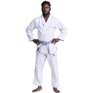 IPPONGEAR BJJ Braziliaanse Jiu Jitsu beginnerspak incl. witte riem [Pearl-Weave materiaal, 350 gr/m² stofdichtheid I scheurvast ]