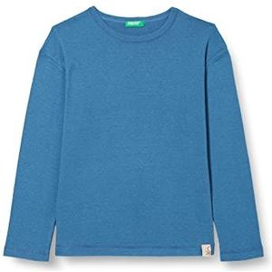 United Colors of Benetton T-shirt met lange mouwen voor kinderen en jongens, Blauw Avio 07R, 130