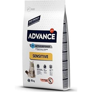 Advance Cat Adult Sensitive, voer voor volwassen katten met spijsverteringsgevoeligheid met zalm, 10 kg