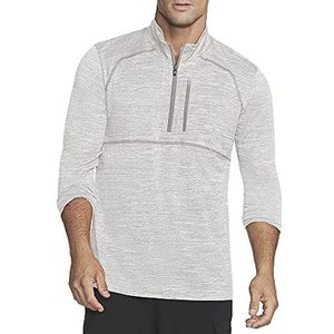 Skechers Heren On The Road 1/4 Zip Sweatshirt, Grijs, L