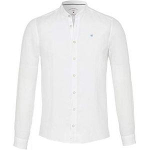 Pure Heren 3801-21602 casual slim fit shirt met lange mouwen, effen lichtblauw, XXL