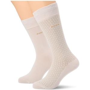 BOSS Heren 2p Rs Minipatroon CC Regular Socks, lichtbeige, 39-42 EU
