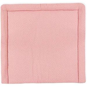 KraftKids Aankleedkussen in mousseline roze stippen, aankleedkussen 85 x 75 cm (b x d), aankleedkussen