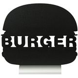 Securit Silhouette Burger Krijtbord, melamine, Zwart, 25x27, 5x6cm