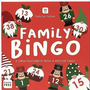 Talking Tables Kerstfamilie bingospel met een feestelijke twist: kerstplezier voor kinderen en volwassenen: ideaal voorraadvuller cadeau-idee voor jongens of meisjes