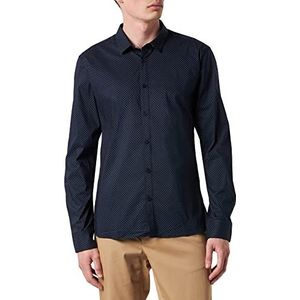 Teddy Smith Kartonnen ML Stretch overhemd, totaal navy/stippen, 3XL heren