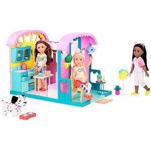 Glitter Girls GG57184C1Z Battat – GG House Speelset met meubels en woonkeuken, oven en terras, 14"" poppenkleding en accessoires voor kinderen vanaf 3 jaar