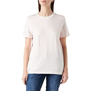 Bestseller a/s Dames Slfmy Perfect Ss Tee Box Cut-STRI B Noos T-shirt, Sneeuwwit/strepen: mix W. Blushing Bride+heavenly Pink, S