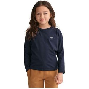 GANT Unisex Kids Shield Ls T-shirt, evening blue, 98-104