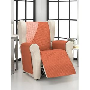 ECOMMERC3 Fauteuilhoes voor 1-zitsstoel, maximaal comfort en volledige pasvorm, overtrek voor 1-zits en relaxstoel, kleur dakpannen/koraal