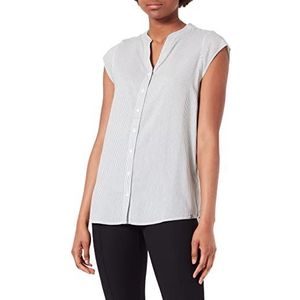 Timezone Dames Gestreepte shotsleeve blouse blouse, Verticale Navy Stripes, L