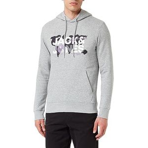 JACK & JONES heren hoodie sweat, Lichtgrijs Melange/Detail:New Lgm, XL
