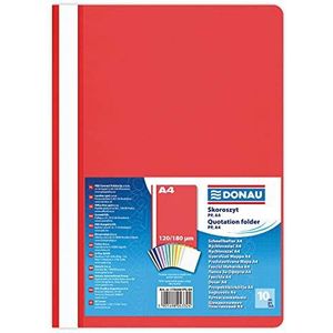 Rapport File DONAU, PP, A4, standaard, 120/180 micron, rood