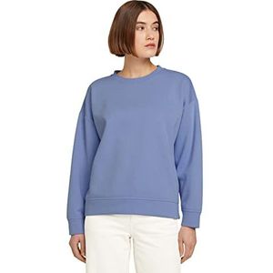 TOM TAILOR Denim Dames Basic sweatshirt 1031993, 11486 - Brunnera Blue, XXL