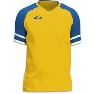 Gems JN13-0702 DRESDA herenshirt met lange mouwen geel/lichtblauw maat XXL