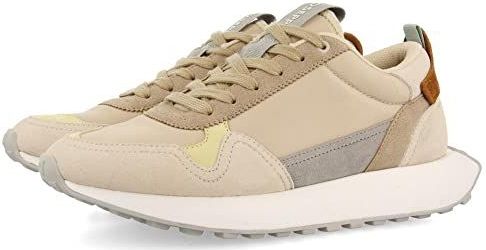 Gioseppo - Carluke - Sneakers - Beige - Splitleer en Technisch Materiaal