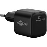 goobay 65369 USB C PD snellader (65W) / Quick Charger/USB C oplader voor Samsung, iPhone, iPad en MacBook/laadstekker/oplaadadapter voor stopcontact/voeding voor laadkabel/zwart