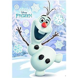 Komar - Disney - Deco-Sticker OLAF - 50 x 70 cm - Muurtattoo, Muurschildering Muursticker, Muursticker, Muurtattoo, Sneeuwman, IJskoningin, Frozen, sneeuw - 14047h