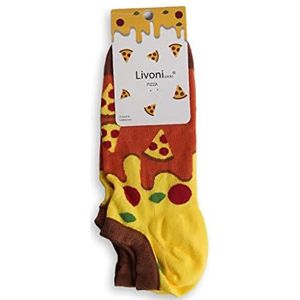 Livoni Pizza Slice-Low Sokken 35-38, Meerkleurig, S, Meerkleurig, Small