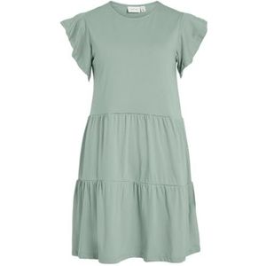 Vila Dames Visummer S/S Dress, Silt Green., XL