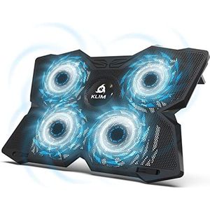KLIM Diamond - Laptopventilator - Krachtig - Voor PC en Notebook - 4 Ventilatoren