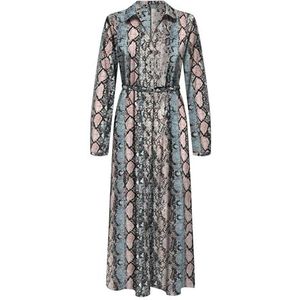 Onlnova Life Vis L/S Renna Long Dress, blauw (ombre blue), L