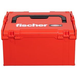 Fischer L Boxx FLB 238 Gereedschapskoffer, stapelbaar, ophangbaar, gereedschapskoffer, uitbreidbaar, leeg, compatibel met Sortimo 508137, rood, leeg