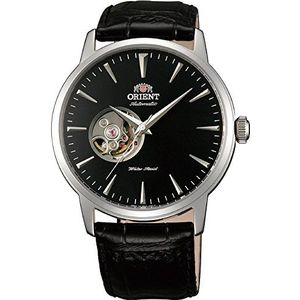 Orient Unisex volwassenen analoog automatisch horloge met leren armband FAG02004B0, zilver, armband